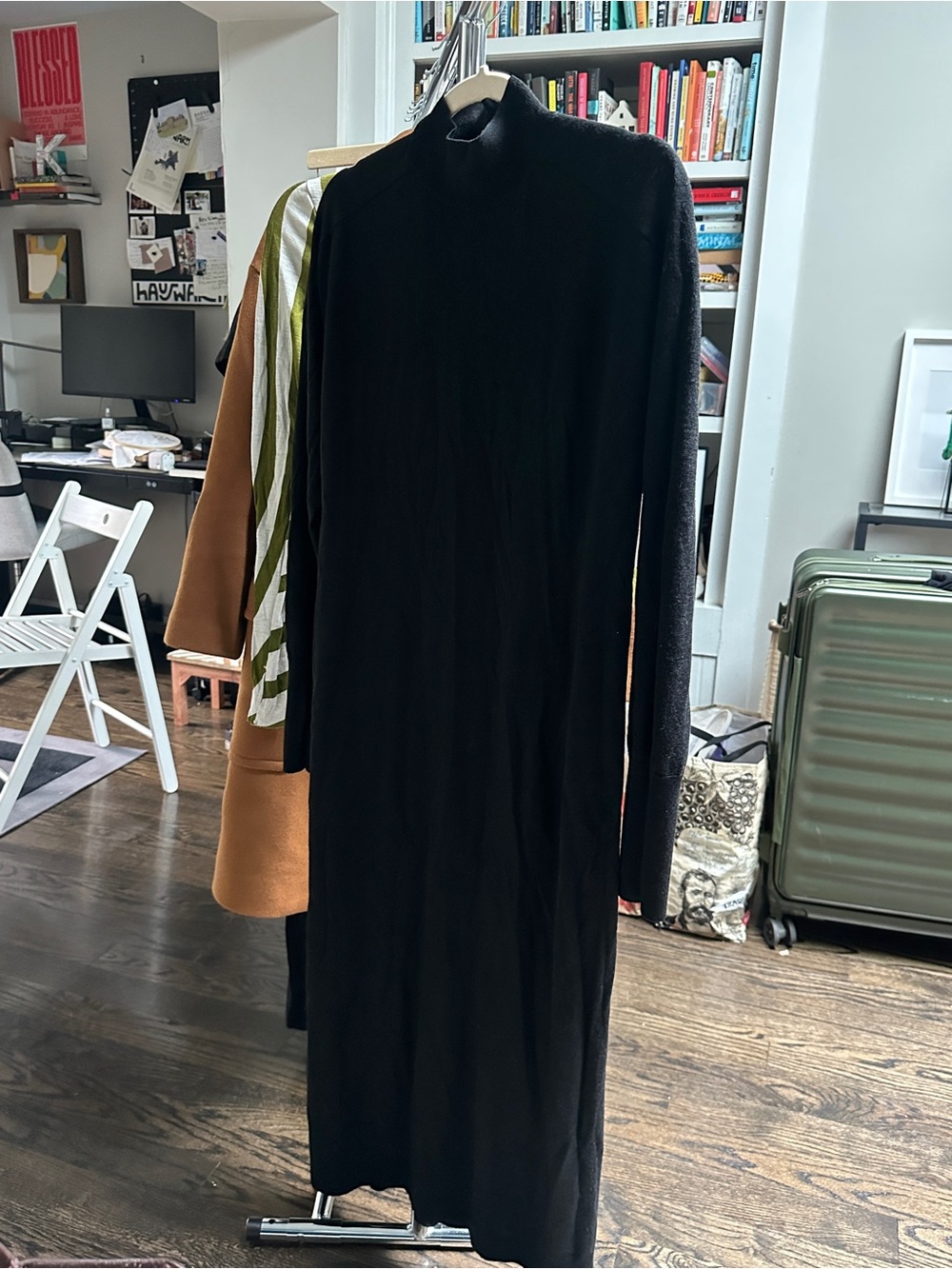 COS Black Maxi Mockneck Dress